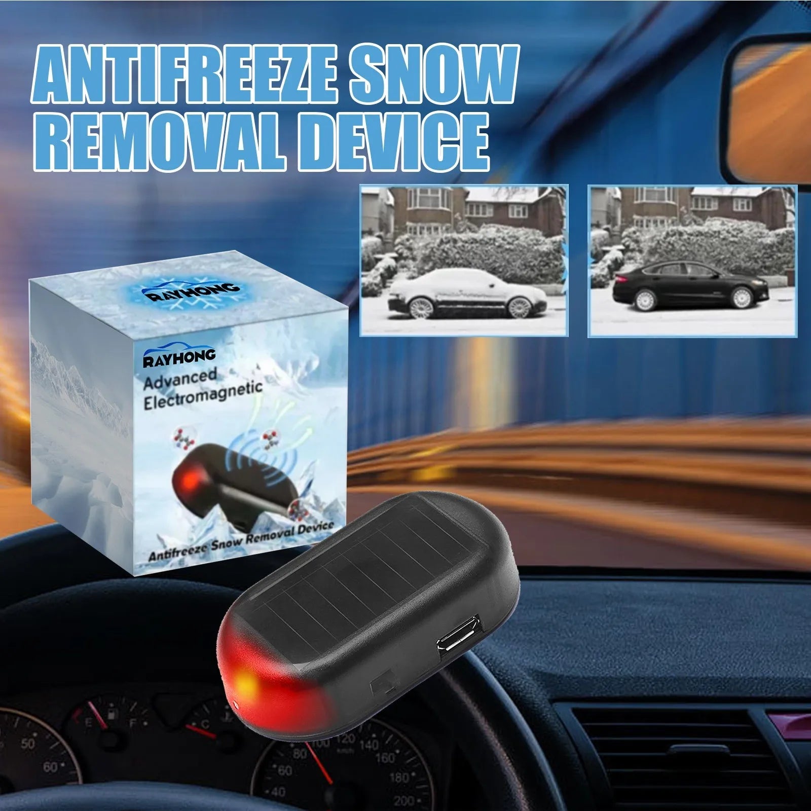 Interference Antifreeze Device Car Window Anti-Icing and Snow Jammer Winter Anti Ice and Snow Coverage Interference Antifreeze