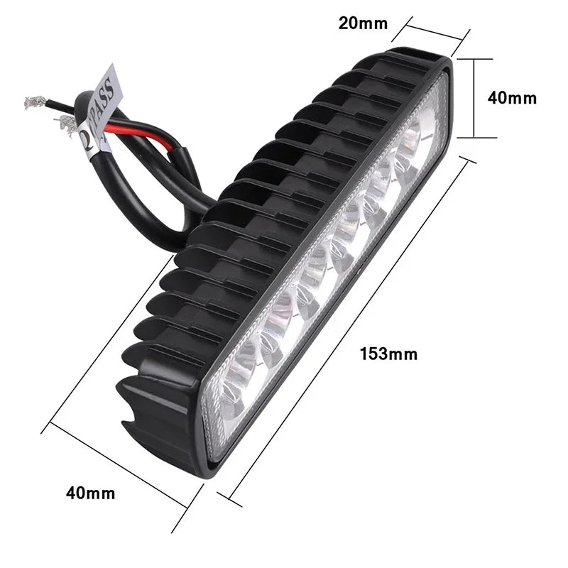 Car Work Light 6LED DRL Spotlight High Bright Waterproof Cars Offroad Truck Universal Night Safety Driving Headlight Accessories