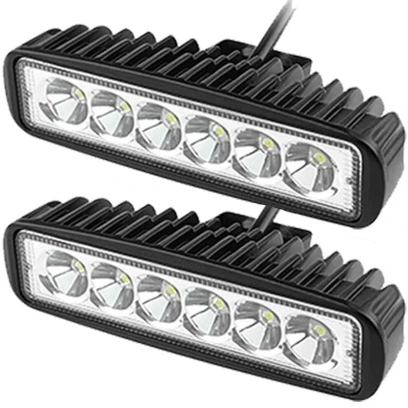Car Work Light 6LED DRL Spotlight High Bright Waterproof Cars Offroad Truck Universal Night Safety Driving Headlight Accessories